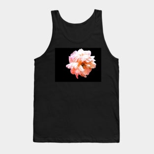 Light Peony on a Black Background Tank Top